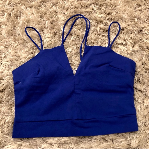 Charlotte Russe Tops - Strappy V-neck Crop Top